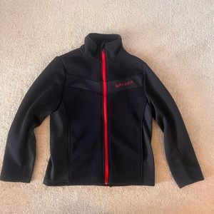 Spider Black Full-Zip Fleece Jacket Kids 7-8
